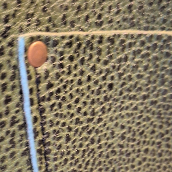 Portland Leather Goods Green Leather Tote Bag with Black Straps - Picture 2 of 3